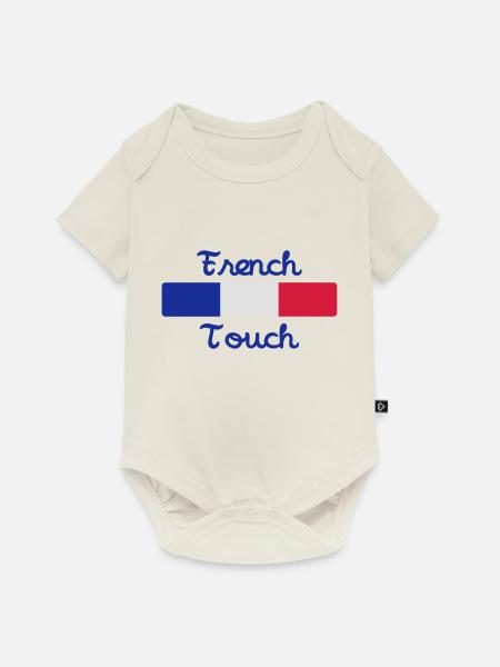 French Touch - Baby Premium Kurzarmbody - Naturweiß