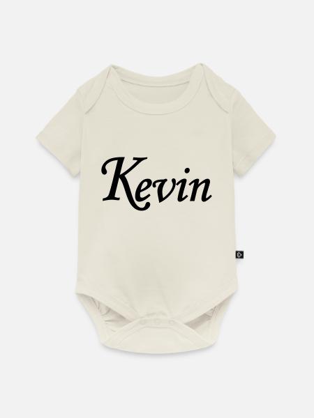 kevin - Baby Premium Kurzarmbody - Naturweiß