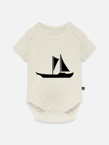 boot - Baby Premium Kurzarmbody - Naturweiß