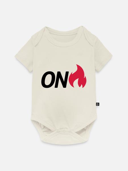 on fire - Baby Premium Kurzarmbody - Naturweiß
