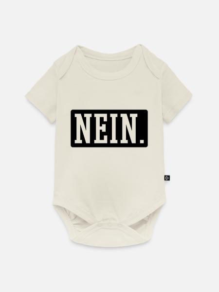 Nein - Baby Premium Kurzarmbody - Naturweiß
