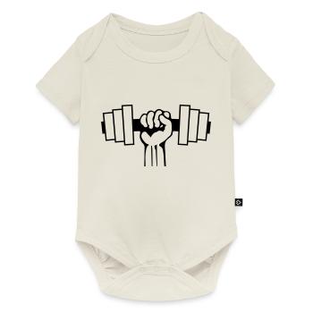 hand lift - Baby Premium Kurzarmbody - Naturweiß - Vorne
