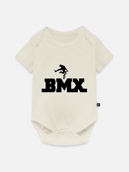 bmx - Baby Premium Kurzarmbody - Naturweiß
