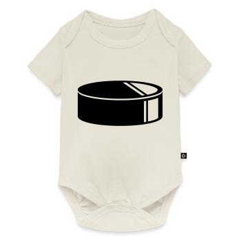 Hockey sur glace rondelle - Body à manches courtes Premium Bébé - blanc cassé - Devant