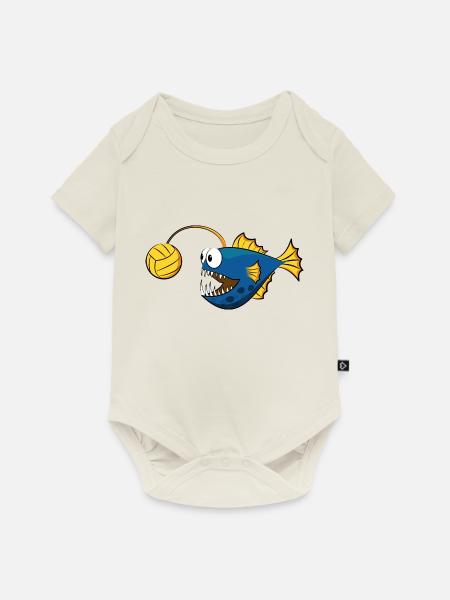 Anglerfisch Wasserball - Baby Premium Kurzarmbody - Naturweiß