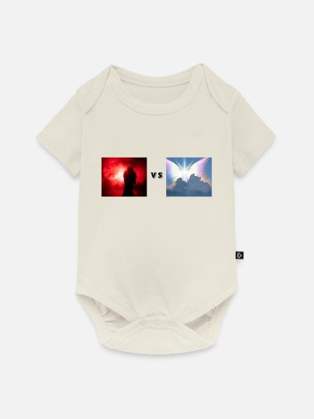 Himmel VS Paradies - Baby Premium Kurzarmbody - Naturweiß