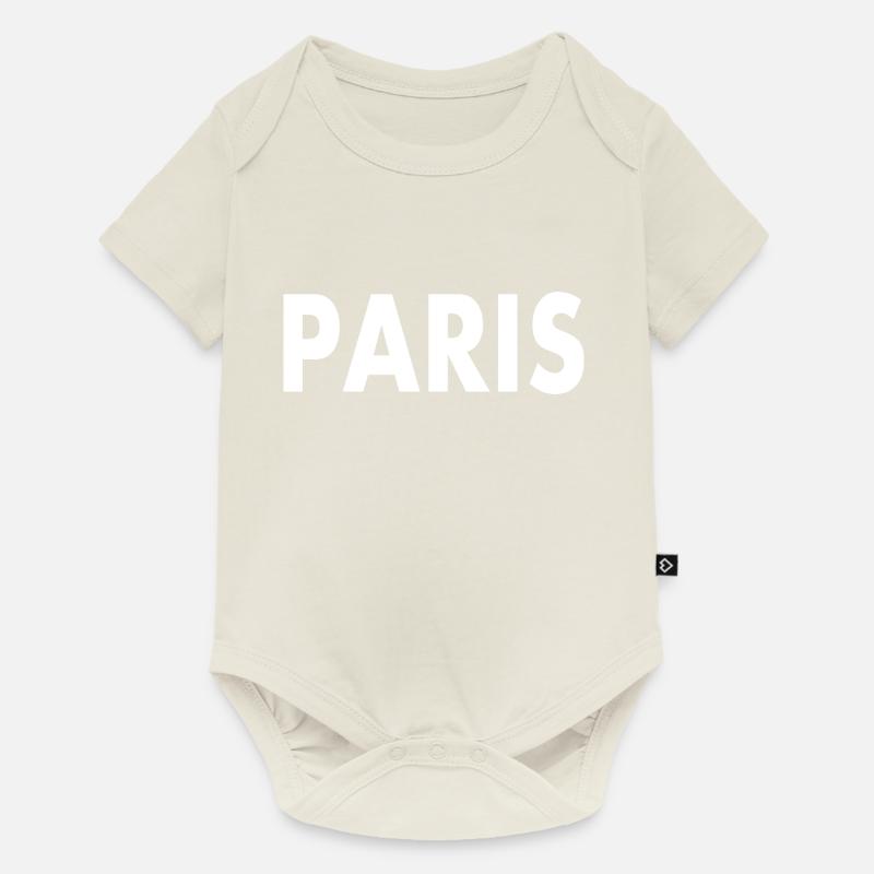 Paris - Body à manches courtes Premium Bébé - blanc cassé