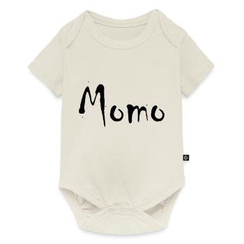 Momo - Baby Premium Kurzarmbody - Naturweiß - Vorne