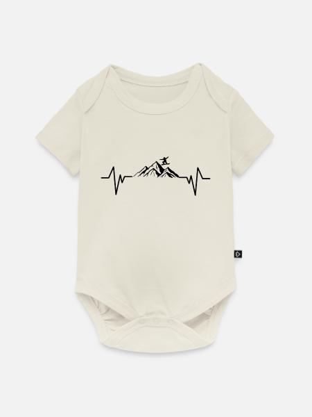 Snowboard Snowboarder - Baby Premium Kurzarmbody - Naturweiß
