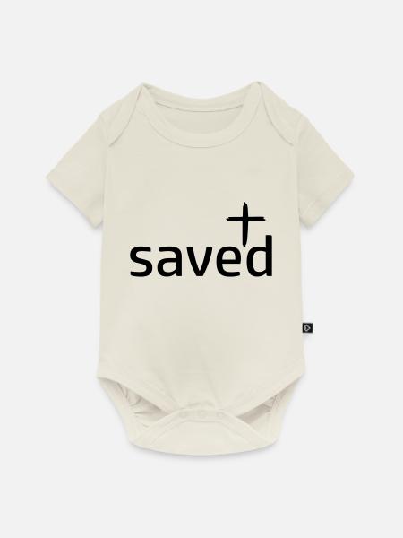 saved gerettet by csDesign - Premium kortærmet baby-body  - råhvid