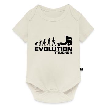 Evolution trucker Truck Truck Trailer - Baby Premium short-sleeve bodysuit - off white - Front