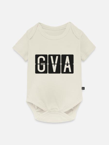 Genf - Baby Premium Kurzarmbody - Naturweiß
