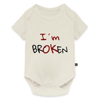 I`m Broken Design - Baby Premium Kurzarmbody - Naturweiß - Vorne