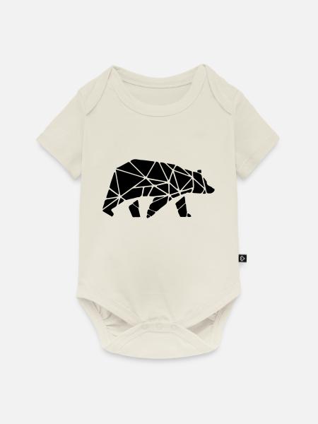 Bear - Baby Premium Kurzarmbody - Naturweiß