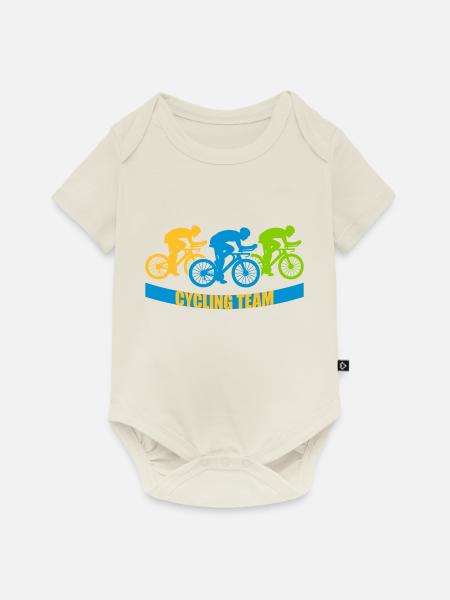 Cycling Team Fahrrad - Baby Premium Kurzarmbody - Naturweiß