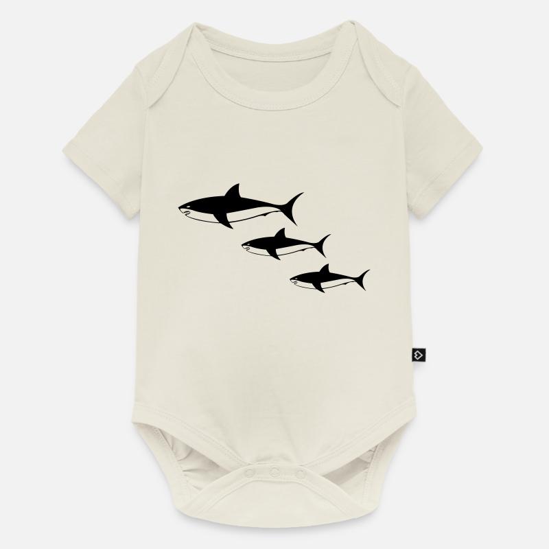 Requins - Body à manches courtes Premium Bébé - blanc cassé