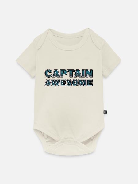 CAPTAIN AWESOME - Baby Premium Kurzarmbody - Naturweiß
