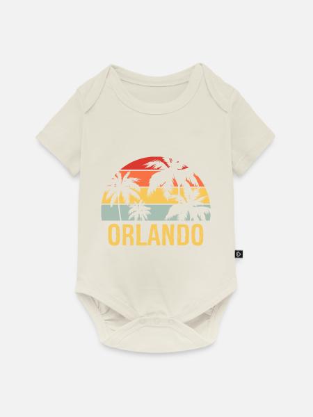 Orlando Florida - Baby Premium Kurzarmbody - Naturweiß