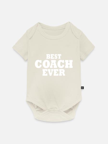 Best coach ever - Baby Premium Kurzarmbody - Naturweiß