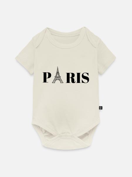 Eiffelturm Paris - Baby Premium Kurzarmbody - Naturweiß