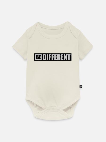 Be different Logo Design - Baby Premium Kurzarmbody - Naturweiß
