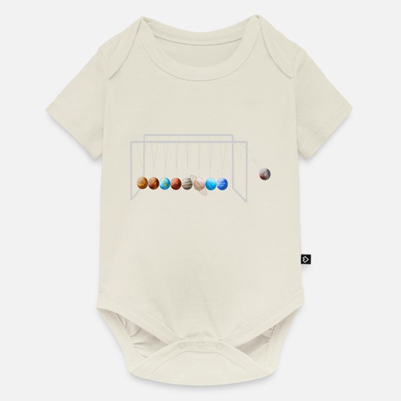 Never Forget Pluto Lustiges Planet Pluto - Baby Premium Kurzarmbody - Naturweiß
