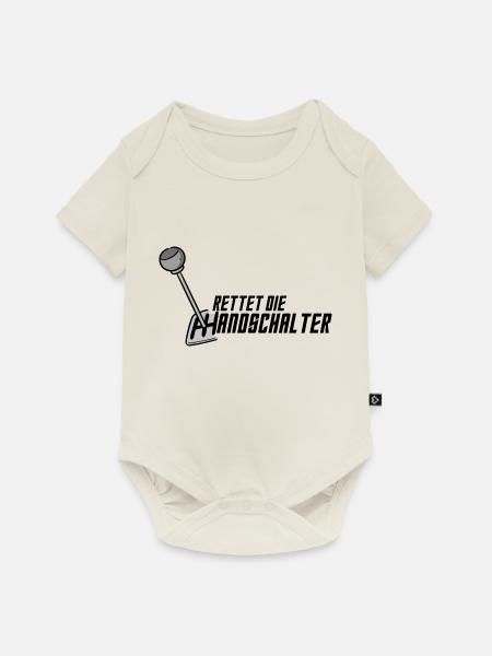 Rettet die Handschalter - Baby Premium Kurzarmbody - Naturweiß