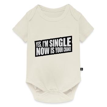 célibataire maintenant votre chance - Body à manches courtes Premium Bébé - blanc cassé - Devant