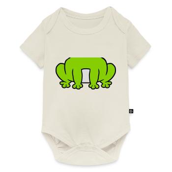Costume petite grenouille assise - Body à manches courtes Premium Bébé - blanc cassé - Devant