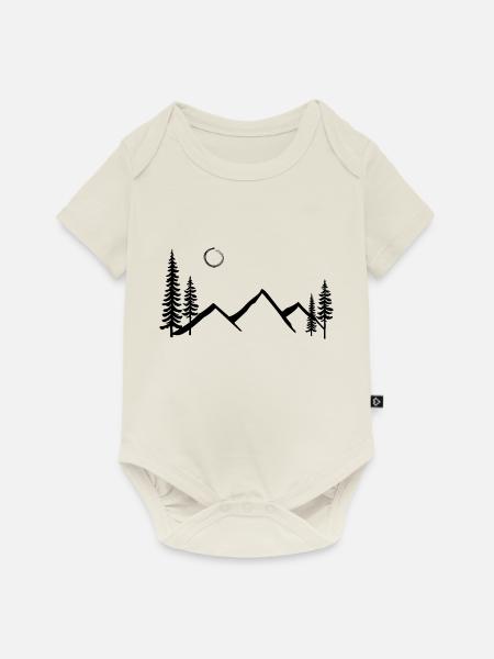 Erforschen - Baby Premium Kurzarmbody - Naturweiß