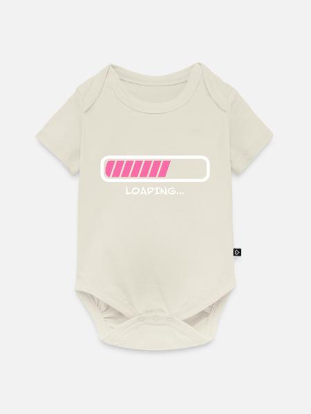 Ladebalken Aufladen Warten - Baby Premium Kurzarmbody - Naturweiß