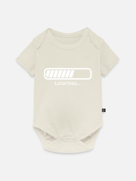 Ladebalken Aufladen Warten - Baby Premium Kurzarmbody - Naturweiß