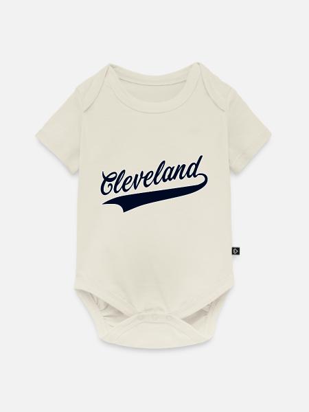 Cleveland - Baby Premium Kurzarmbody - Naturweiß