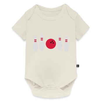 Entre les deux ne pas frapper le bowling - Body à manches courtes Premium Bébé - blanc cassé - Devant