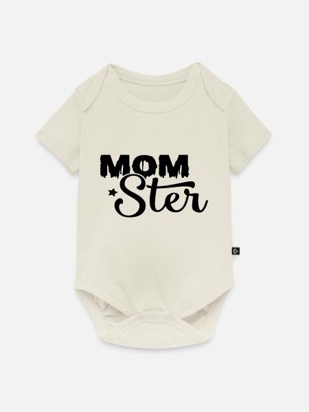 Mom Ster - Baby Premium Kurzarmbody - Naturweiß