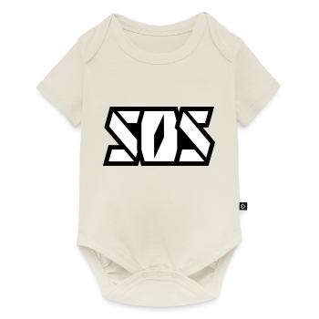 SOSonline.ch lettering white - Baby Premium short-sleeve bodysuit - off white - Front