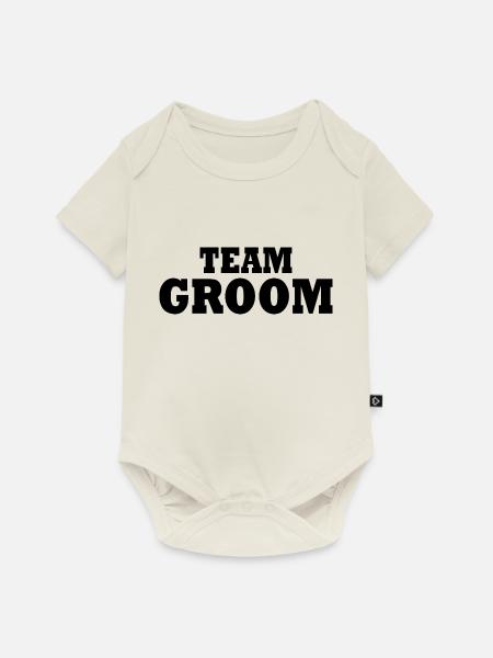 Team groom - Baby Premium Kurzarmbody - Naturweiß