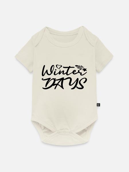 Winter Days - Baby Premium Kurzarmbody - Naturweiß