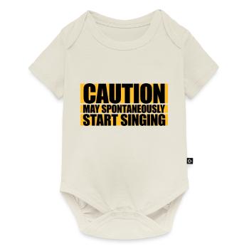 may spontaneously start singing - Baby Premium short-sleeve bodysuit - off white - Front