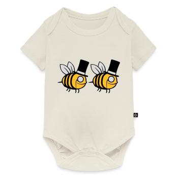 Team Cylinder Hat Bees - Body à manches courtes Premium Bébé - blanc cassé - Devant