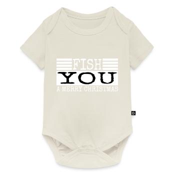 Idée présente BD adorable canne à pêche blague - Body à manches courtes Premium Bébé - blanc cassé - Devant