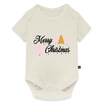 Joyeux sapin de Noël - Body à manches courtes Premium Bébé - blanc cassé - Devant