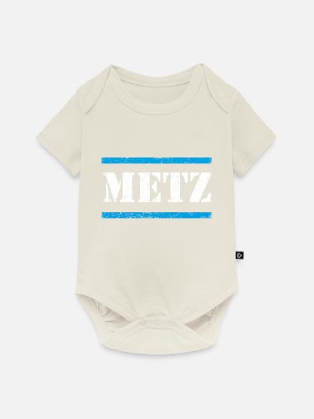 Metz - Baby Premium Kurzarmbody - Naturweiß
