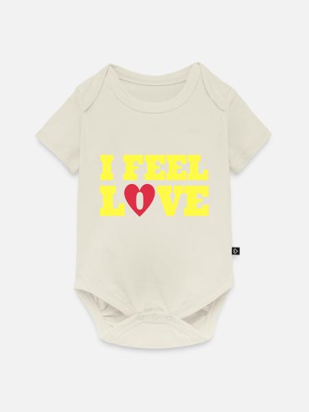 Ich fühle Liebe - Baby Premium Kurzarmbody - Naturweiß