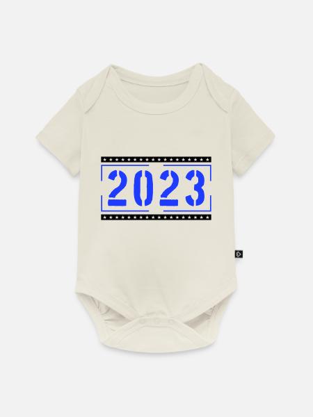 2023 - Baby Premium Kurzarmbody - Naturweiß