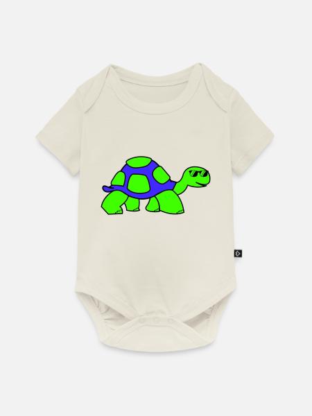cool turtle - Baby Premium Kurzarmbody - Naturweiß