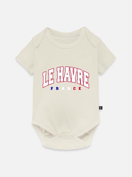 Le Havre - Baby Premium Kurzarmbody - Naturweiß