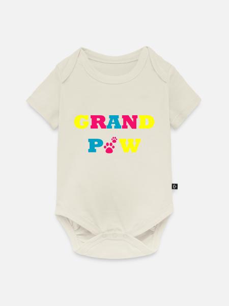 Hund Dog - Baby Premium Kurzarmbody - Naturweiß