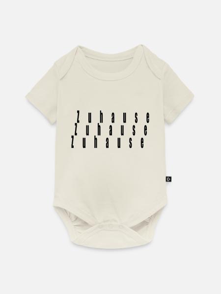 Zuhause - Baby Premium Kurzarmbody - Naturweiß