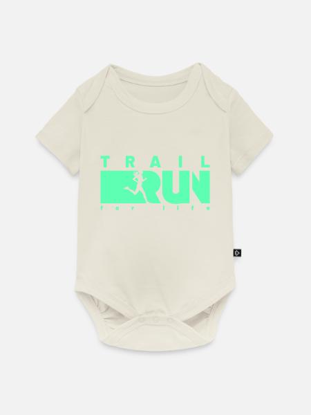 TRAIL RUN for life - Baby Premium Kurzarmbody - Naturweiß